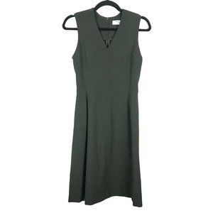MM LaFleur Green V Neck Sleeveless Sheath Dress 4
